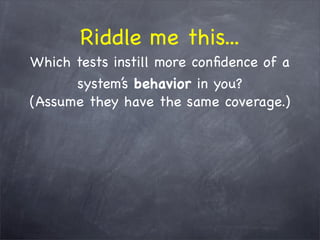 The WHY behind TDD/BDD and the HOW with RSpec