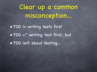 The WHY behind TDD/BDD and the HOW with RSpec