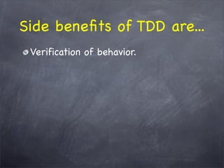 The WHY behind TDD/BDD and the HOW with RSpec