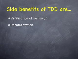 The WHY behind TDD/BDD and the HOW with RSpec