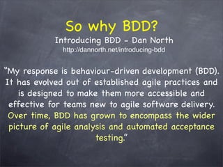The WHY behind TDD/BDD and the HOW with RSpec