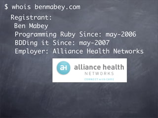 The WHY behind TDD/BDD and the HOW with RSpec