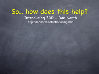 The WHY behind TDD/BDD and the HOW with RSpec