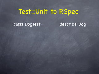 The WHY behind TDD/BDD and the HOW with RSpec