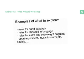 Exercise 3: Three Amigos Workshop
 