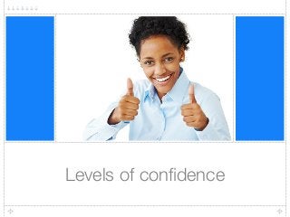 Levels of conﬁdence
 