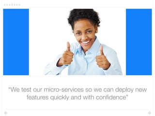 The testing pyramid
Unit Tests
Integration Tests
End-to-end Tests
 