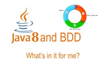 and BDD
What’s in it for me?
 