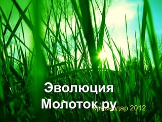 Эволюция
Молоток.ру 2012
      Краснодар
 