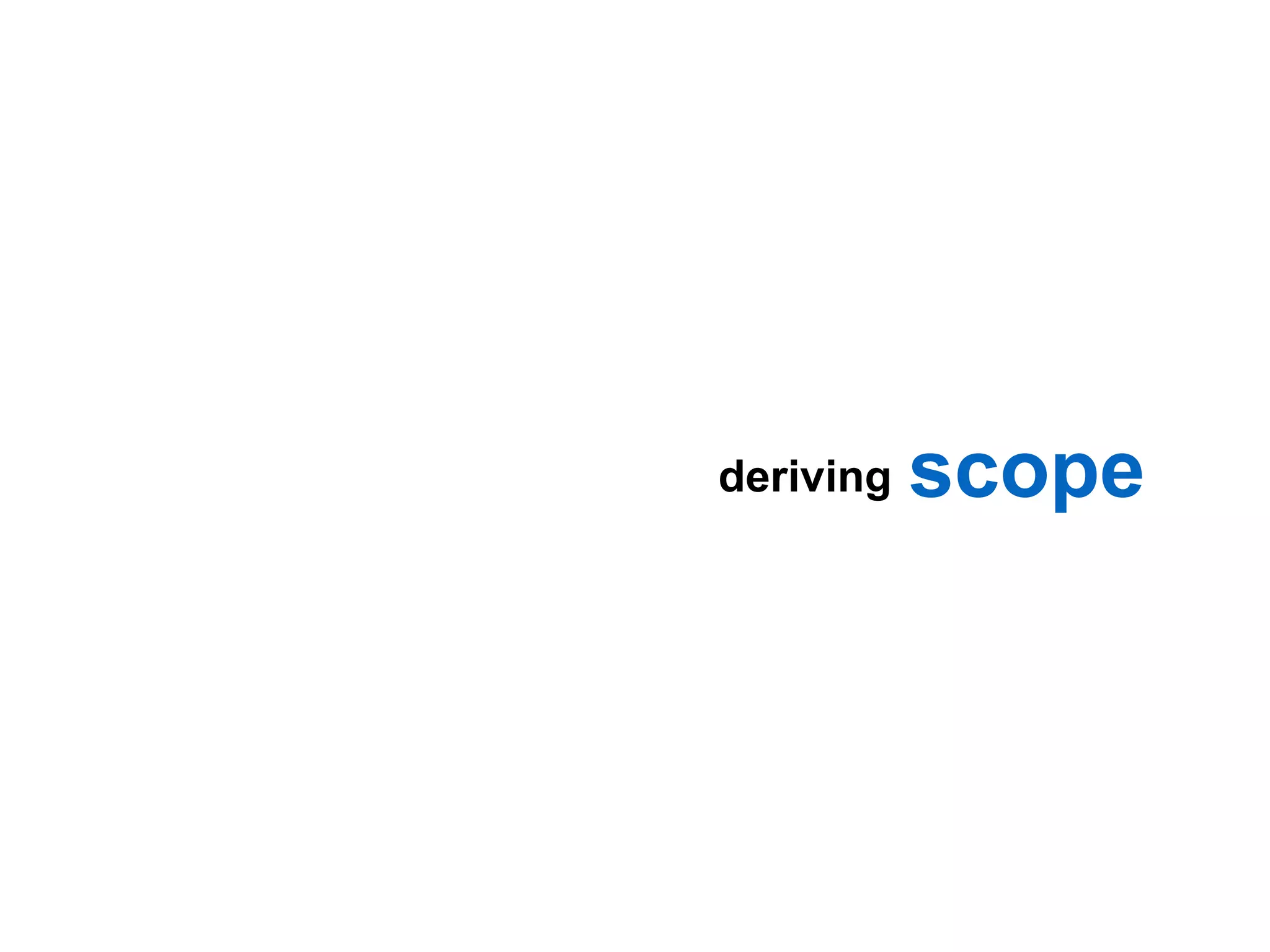 deriving scope
 