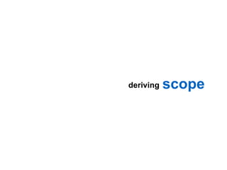 deriving scope
 