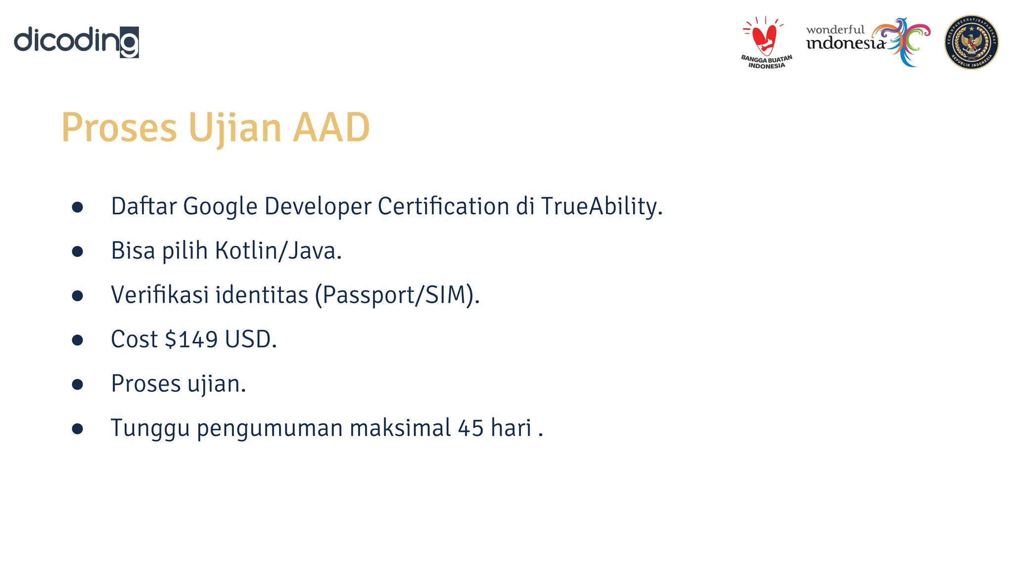 Persiapan Sebelum Ujian Sertifikasi Associate Android Developer - Ahmad ...