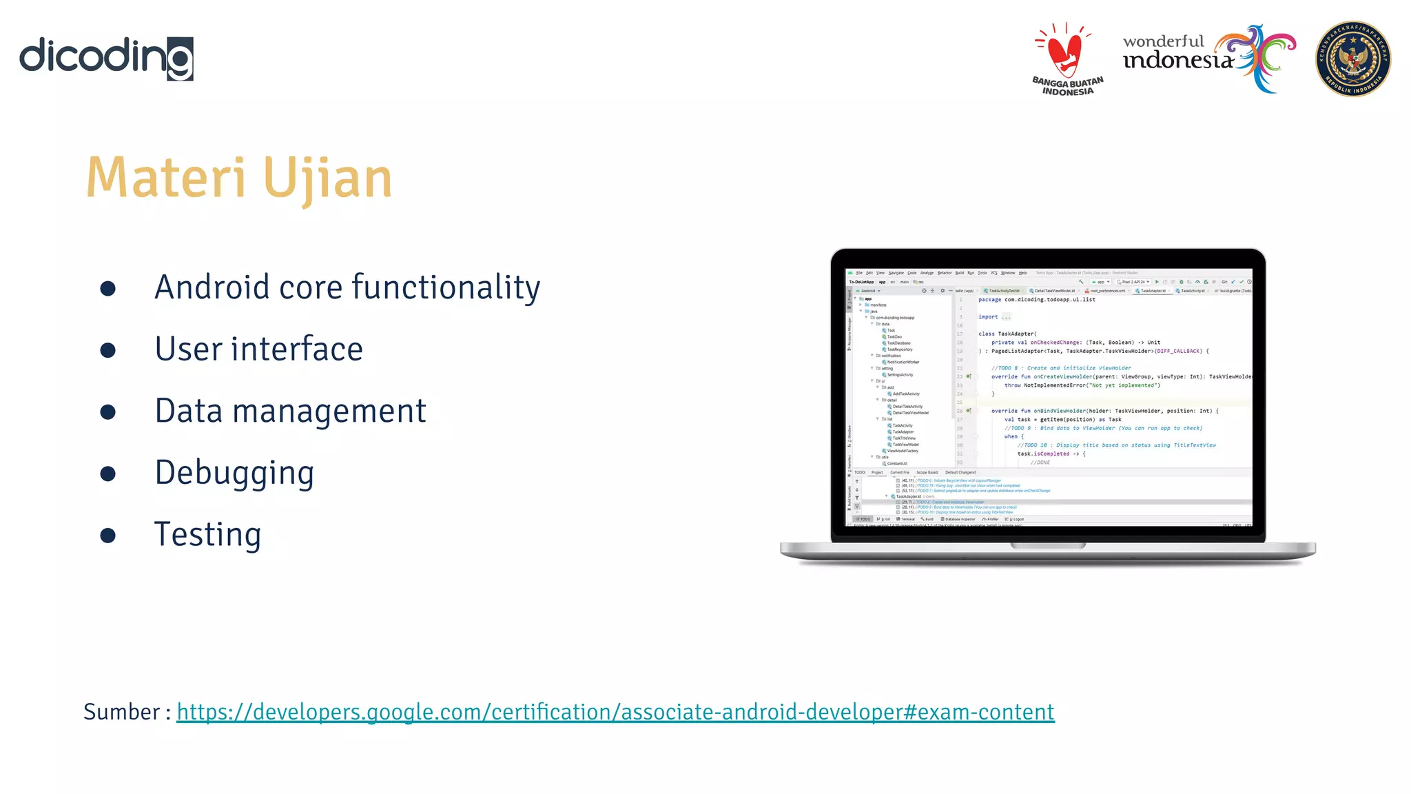 Persiapan Sebelum Ujian Sertifikasi Associate Android Developer - Ahmad ...
