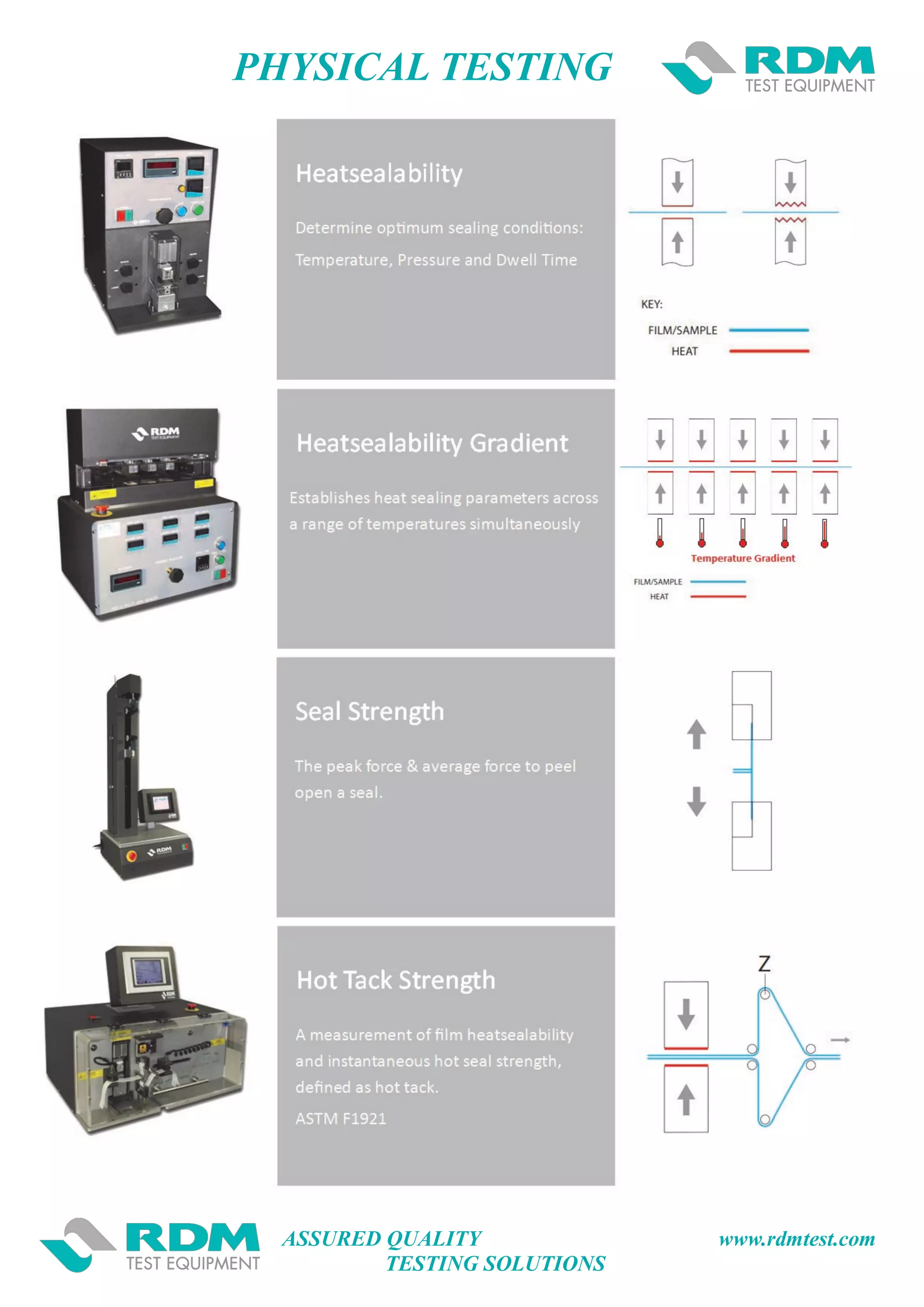 ASSURED QUALITY www.rdmtest.com
TESTING SOLUTIONS
PHYSICAL TESTING
 