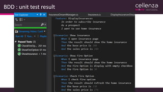 BDD : unit test result
 