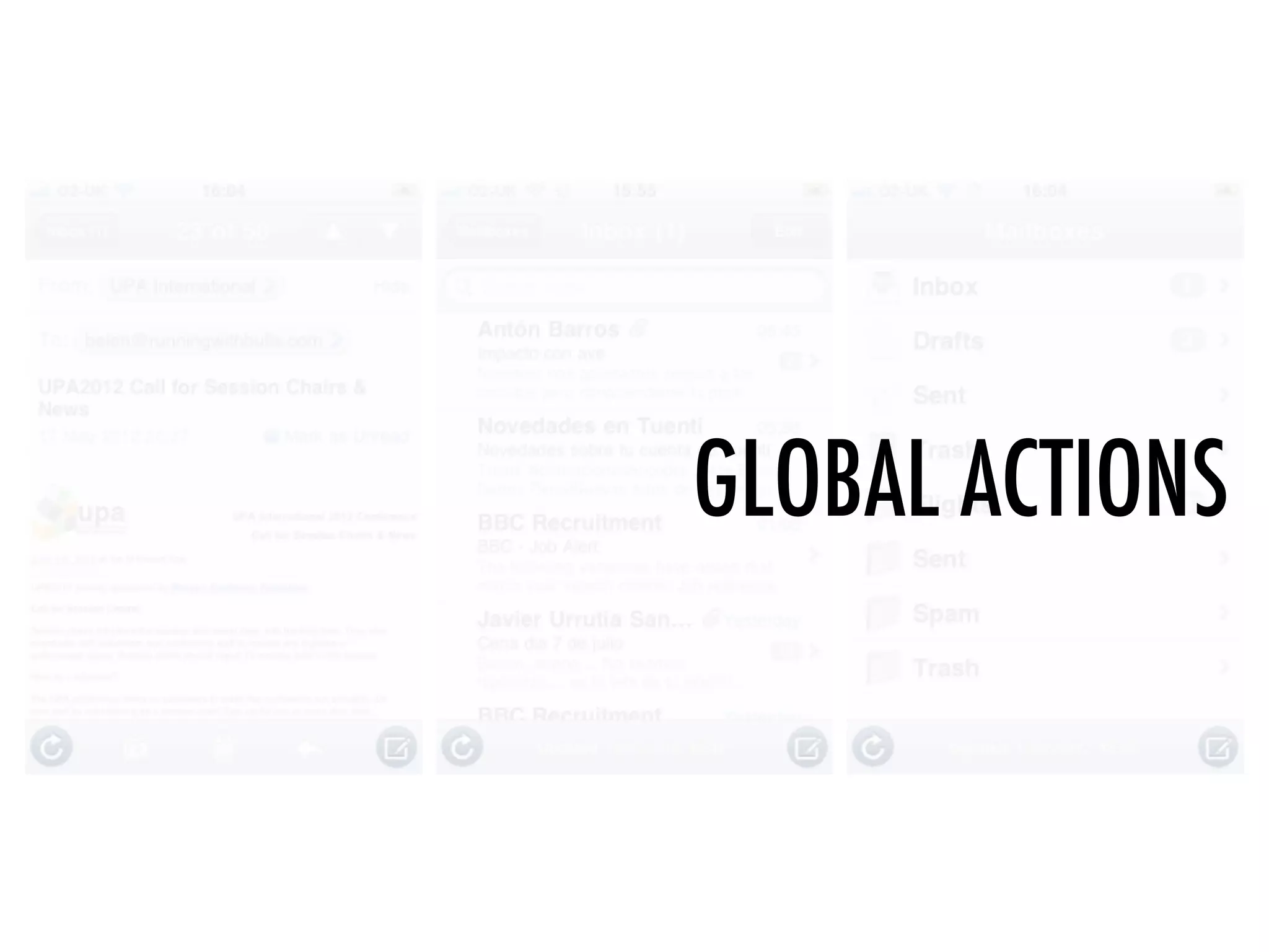 GLOBAL ACTIONS
 