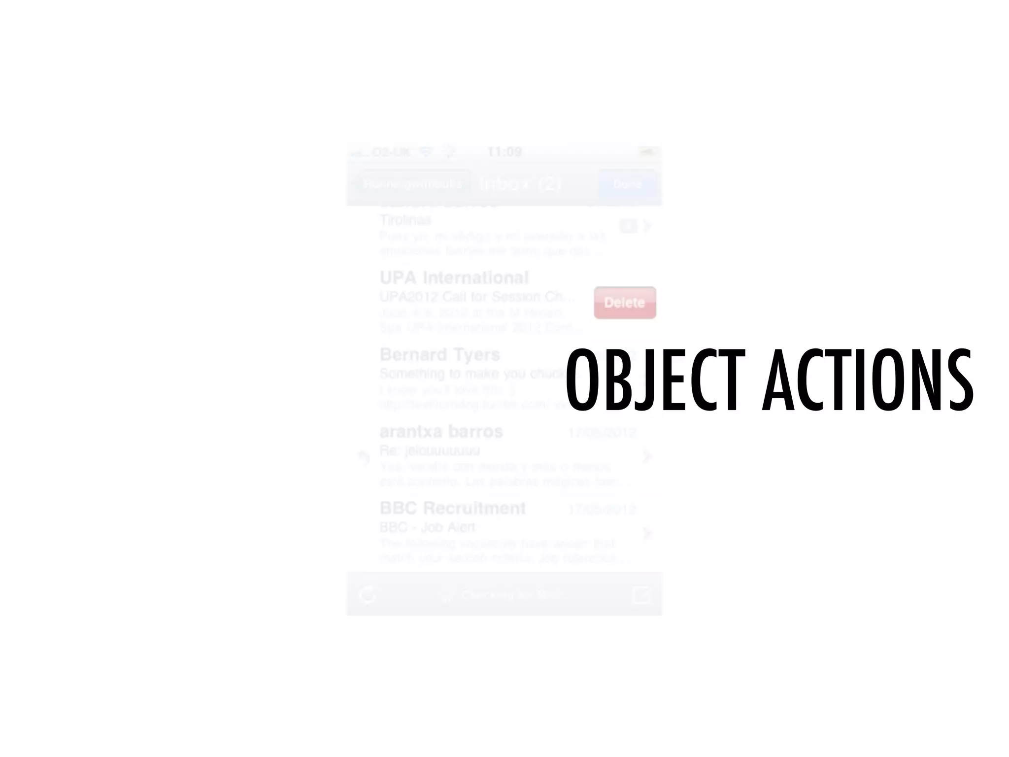 OBJECT ACTIONS
 