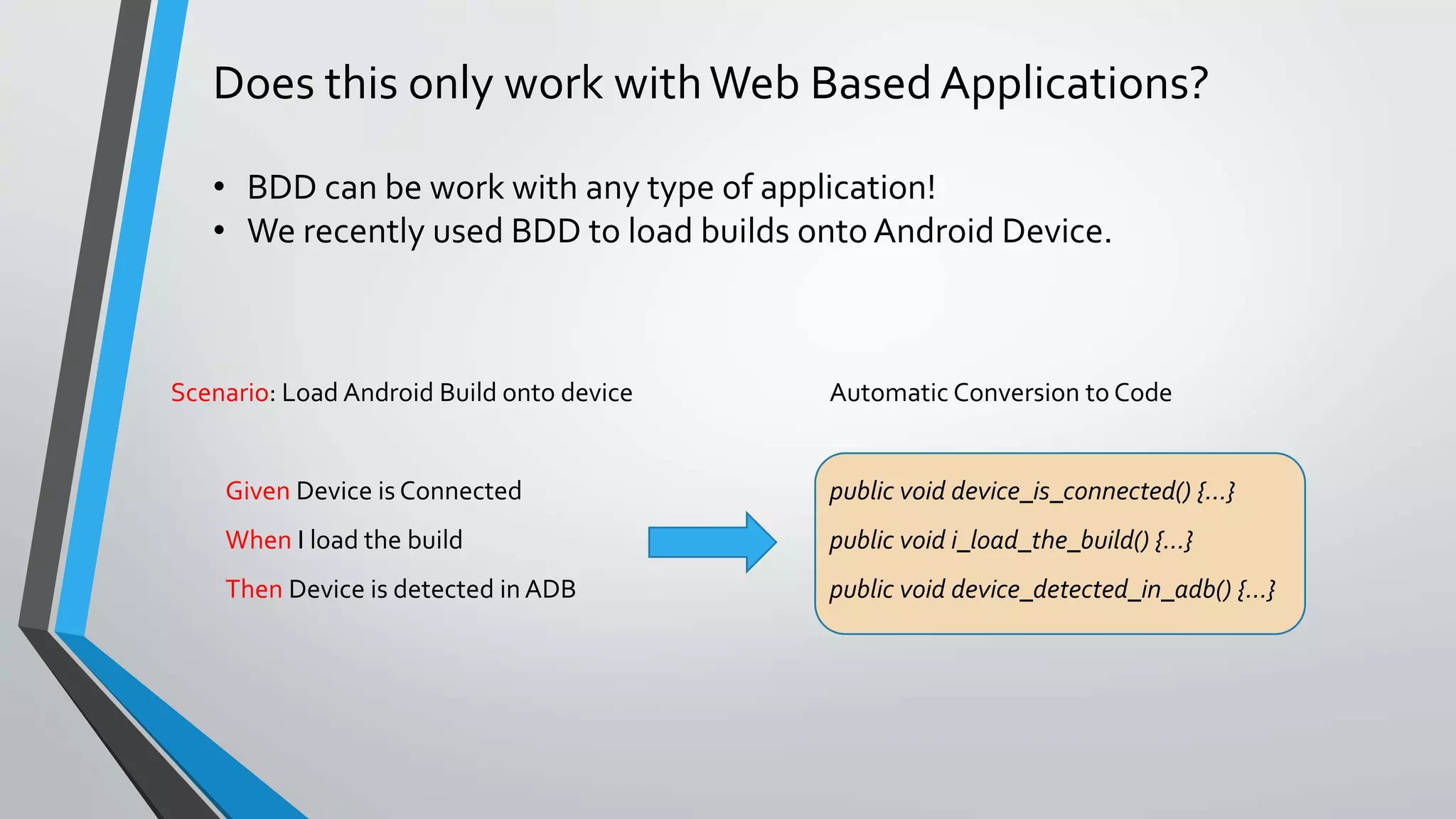 Test Automation Framework with BDD and Cucumber | PPTX | Operating ...