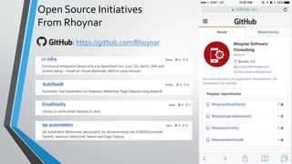 Open Source Initiatives
From Rhoynar
: https://github.com/Rhoynar
 