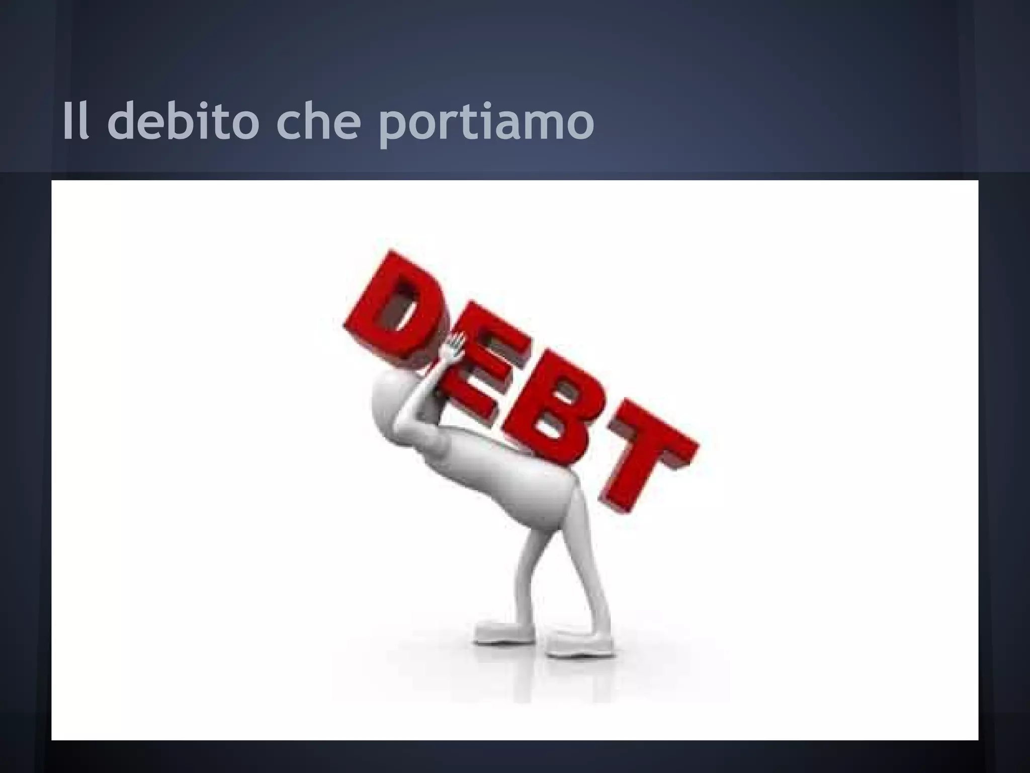 Il debito che portiamo
 