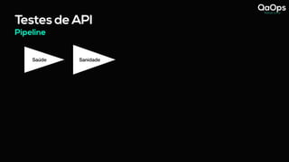 Testes de API
Pipeline
Saúde Sanidade
 