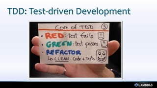 TDD: Test-driven Development
 