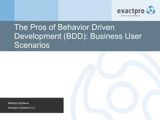 Behavior Driven Development Pros and Cons | PPT
