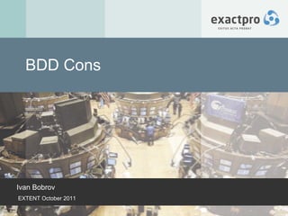Behavior Driven Development Pros and Cons | PPT