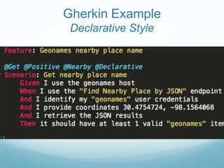 Gherkin Format Example BDD for APIs | PPTX