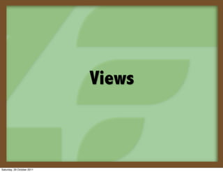 Views



Saturday, 29 October 2011
 