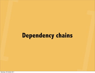 Dependency chains




Saturday, 29 October 2011
 