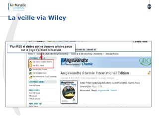 La veille via Wiley
59
 