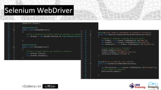 Selenium WebDriver
 