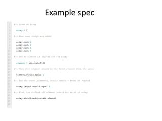 Example spec
 