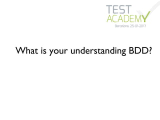 What is your understanding BDD?
 