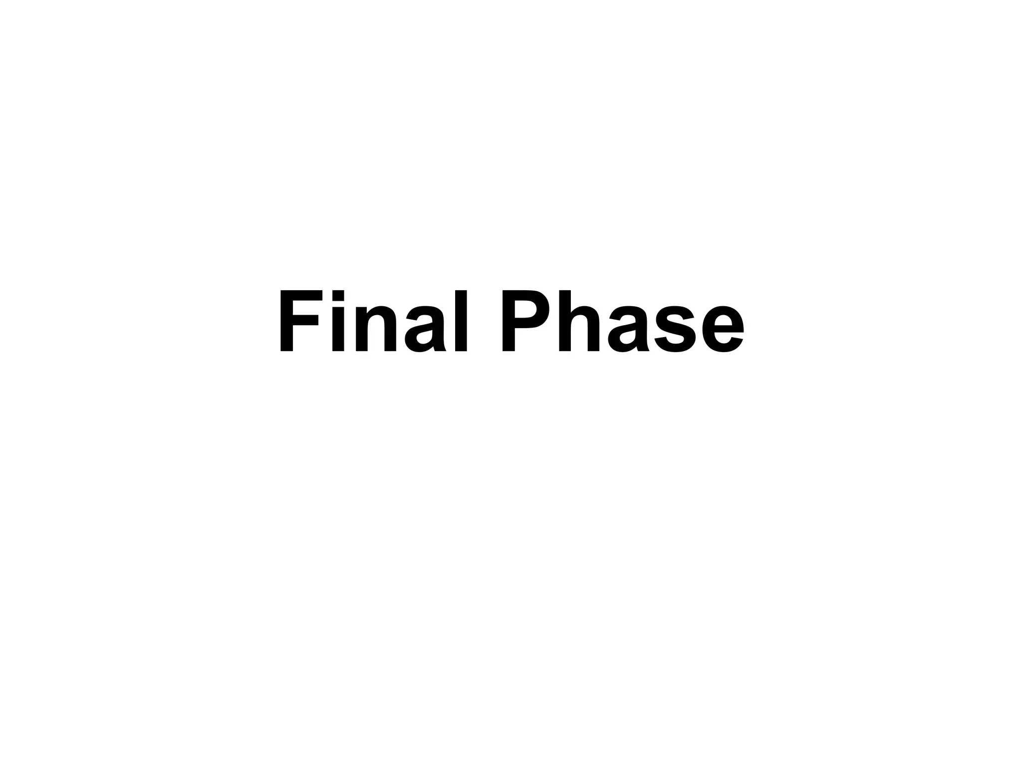 Final Phase
 