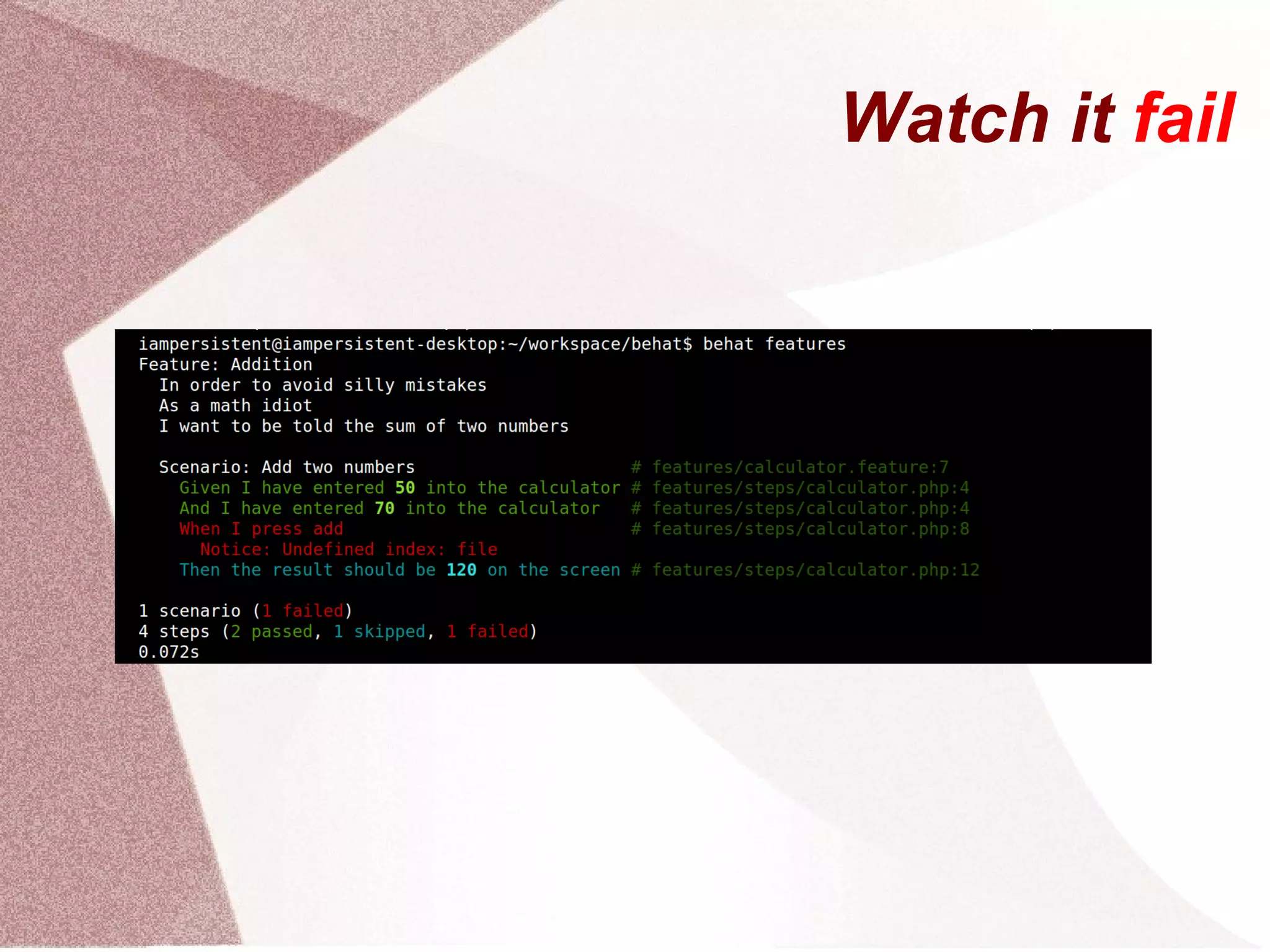 Installation $ pear channel-discover pear.everzet.com $ pear install everzet/behat-beta 