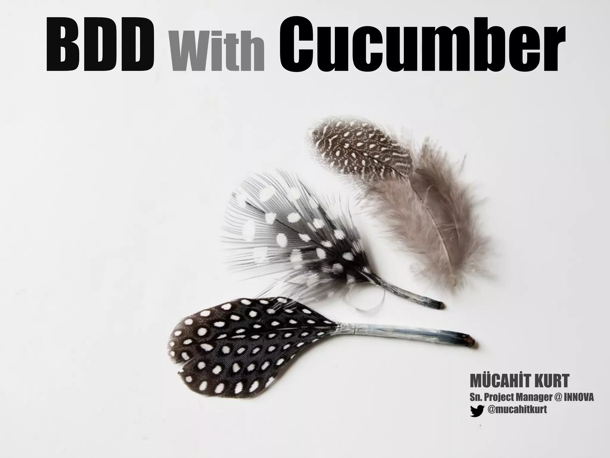 BDD With Cucumber
MÜCAHİT KURT
Sn. Project Manager @ INNOVA
@mucahitkurt
 