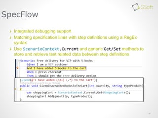 Behaviour Driven Development with SpecFlow | PPT