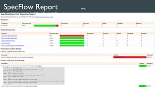BDD with SpecFlow and Selenium | PPTX