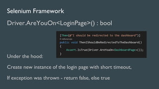 BDD with SpecFlow and Selenium | PPTX
