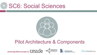 SC6: Social Sciences
26-oct.-16www.big-data-europe.eu
Pilot Architecture & Components
 