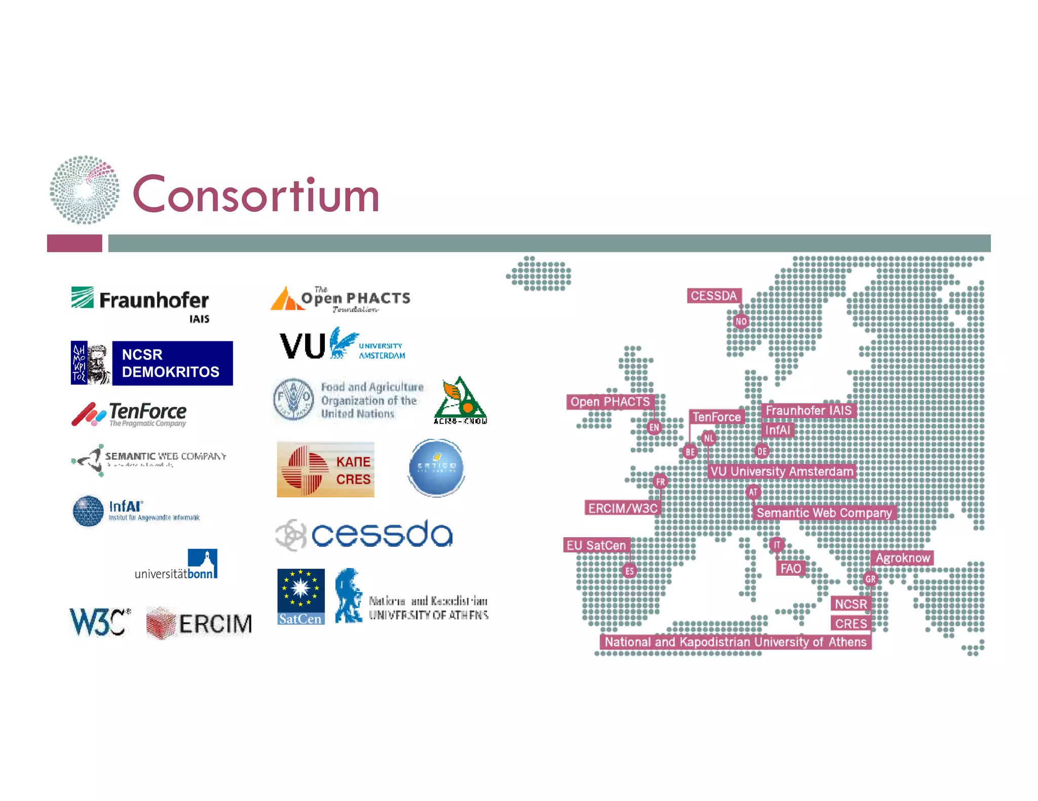Consortium
NCSR
DEMOKRITOS
 