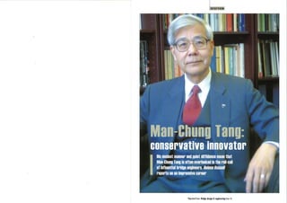 Dr. Man-Chung Tang: Conservative Innovator