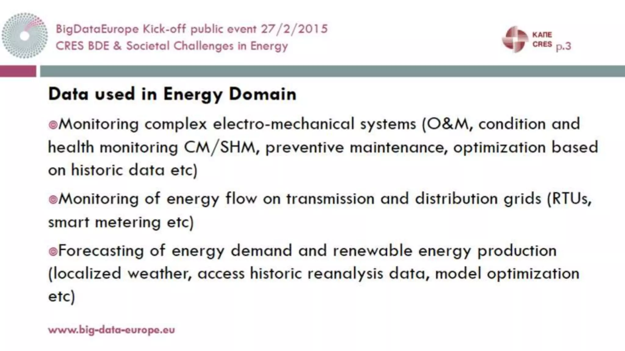 BigDataEurope - Big Data & Energy