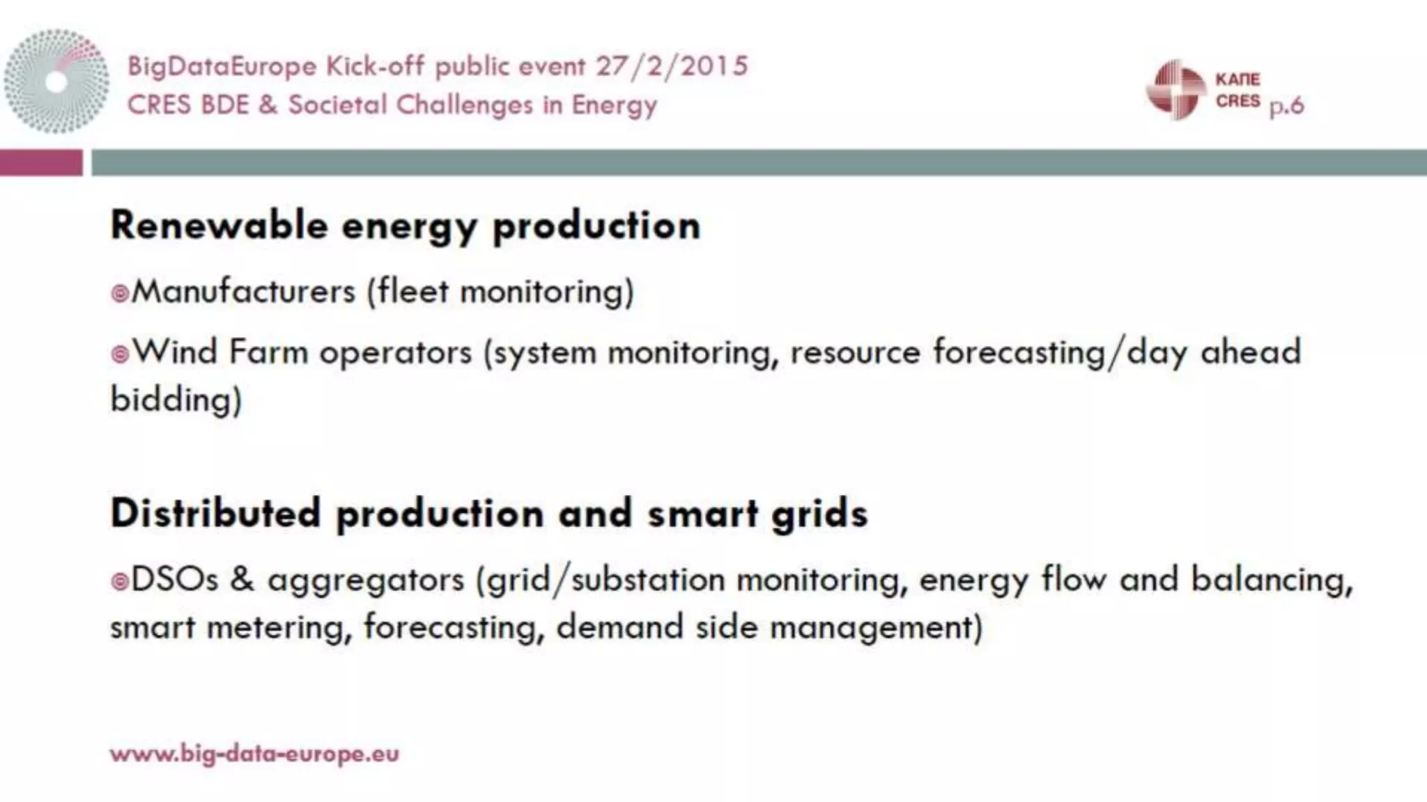 BigDataEurope - Big Data & Energy