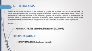Base de Datos en Microsoft SQL Server | PPTX