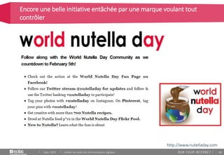 68
Encore une belle initiative entâchée par une marque voulant tout
contrôler
Sept. 2015 Utiliser les outils de communication digitaux
http://www.nutelladay.com
 