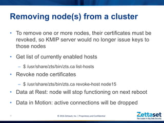 Zettaset Elastic Big Data Security for Greenplum Database Slide 21
