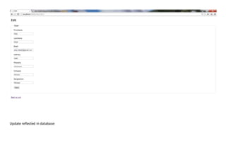 Update reflected in database:
 